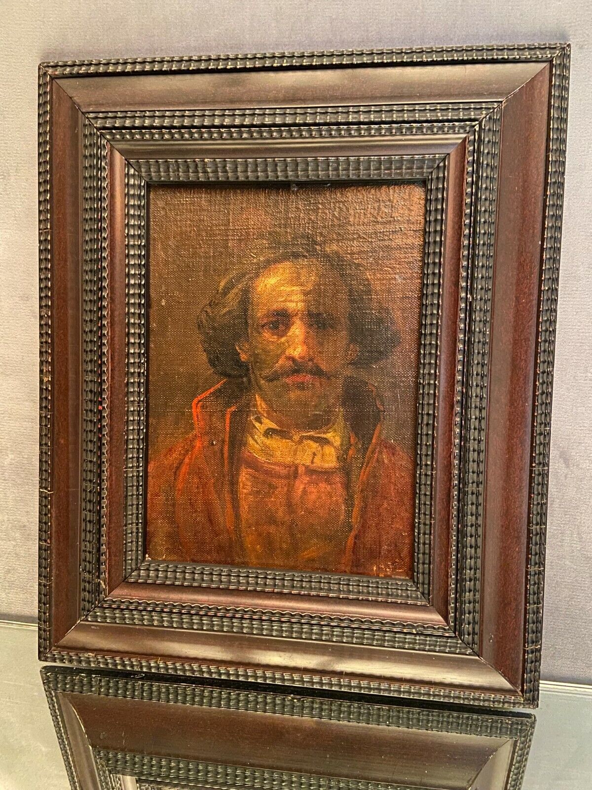 Oil painting on canvas Russian school late 19th century with portrait of a man Riabouchkine