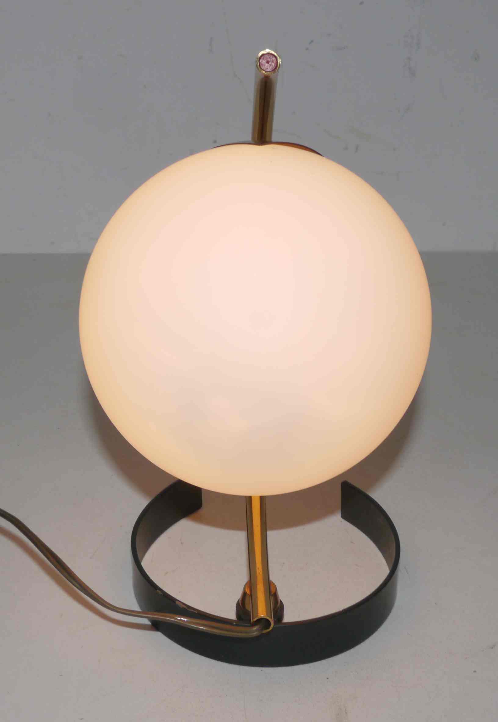 Lamp or wall lamp metal and opaline design 50's years