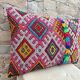 Vintage Berber kilim cushion cover: Moroccan wool cushion
