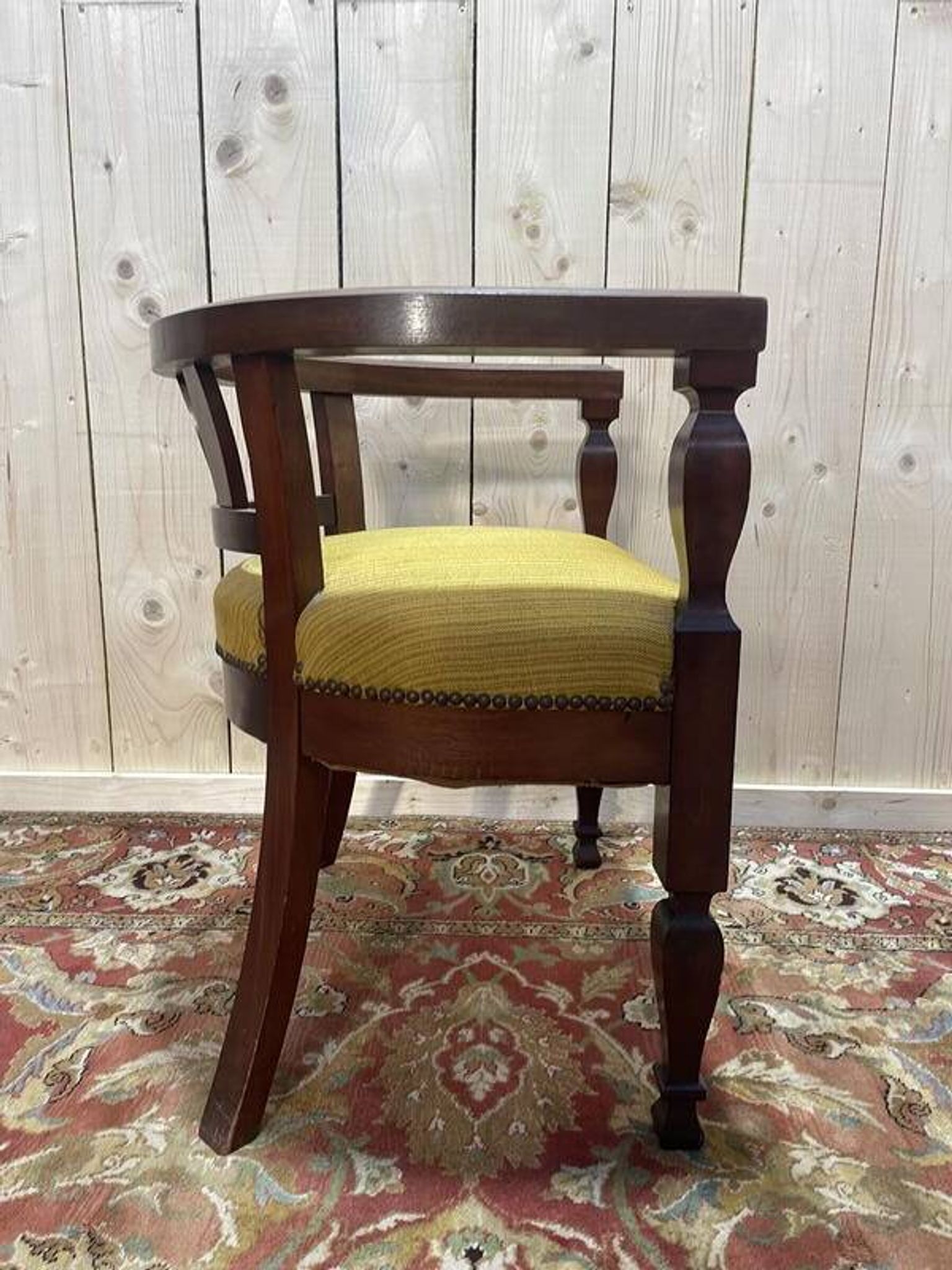 Fauteuil de bureau en acajou style Anglais