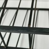 Modernist magazine holder black iron 60s