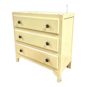 Vintage chest of drawers beige paint