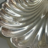 Silver-plated shell catchall – vintage shell decorative tray