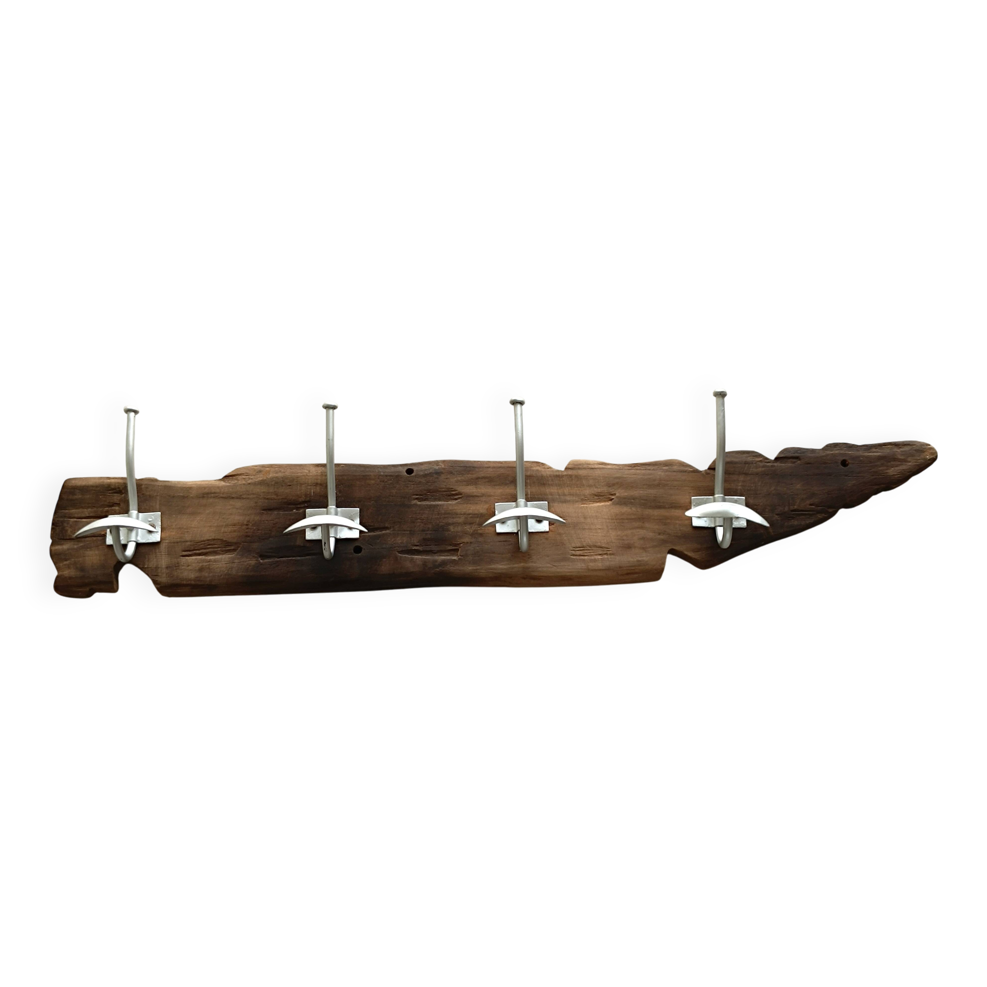 Driftwood wall coat rack