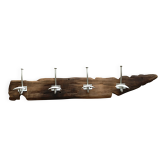 Portemanteau mural bois flotté