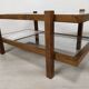 Table basse vintage double plateaux