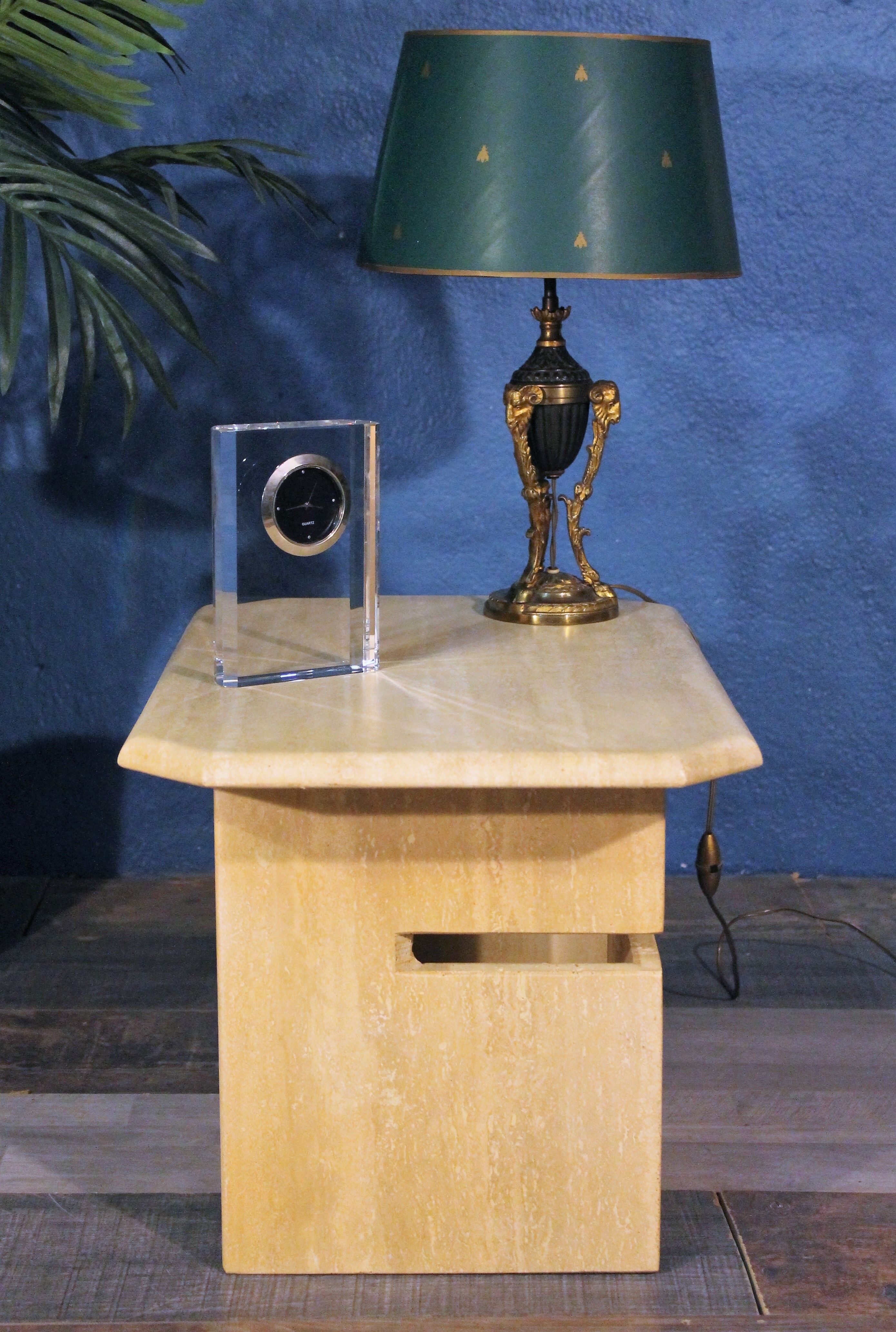 Travertine side table 1960