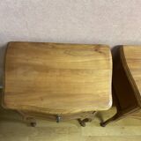 Pair of Louis XV style bedside tables in cherry wood