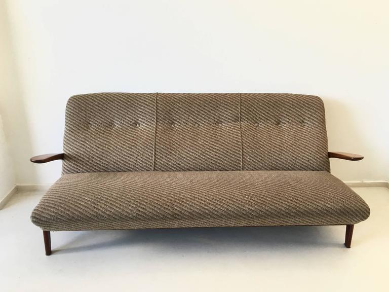 Sofa carved in three places of Gimson and Slater Norway 1960s