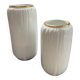 Duo de vases vintage en céramique émaillée années 70