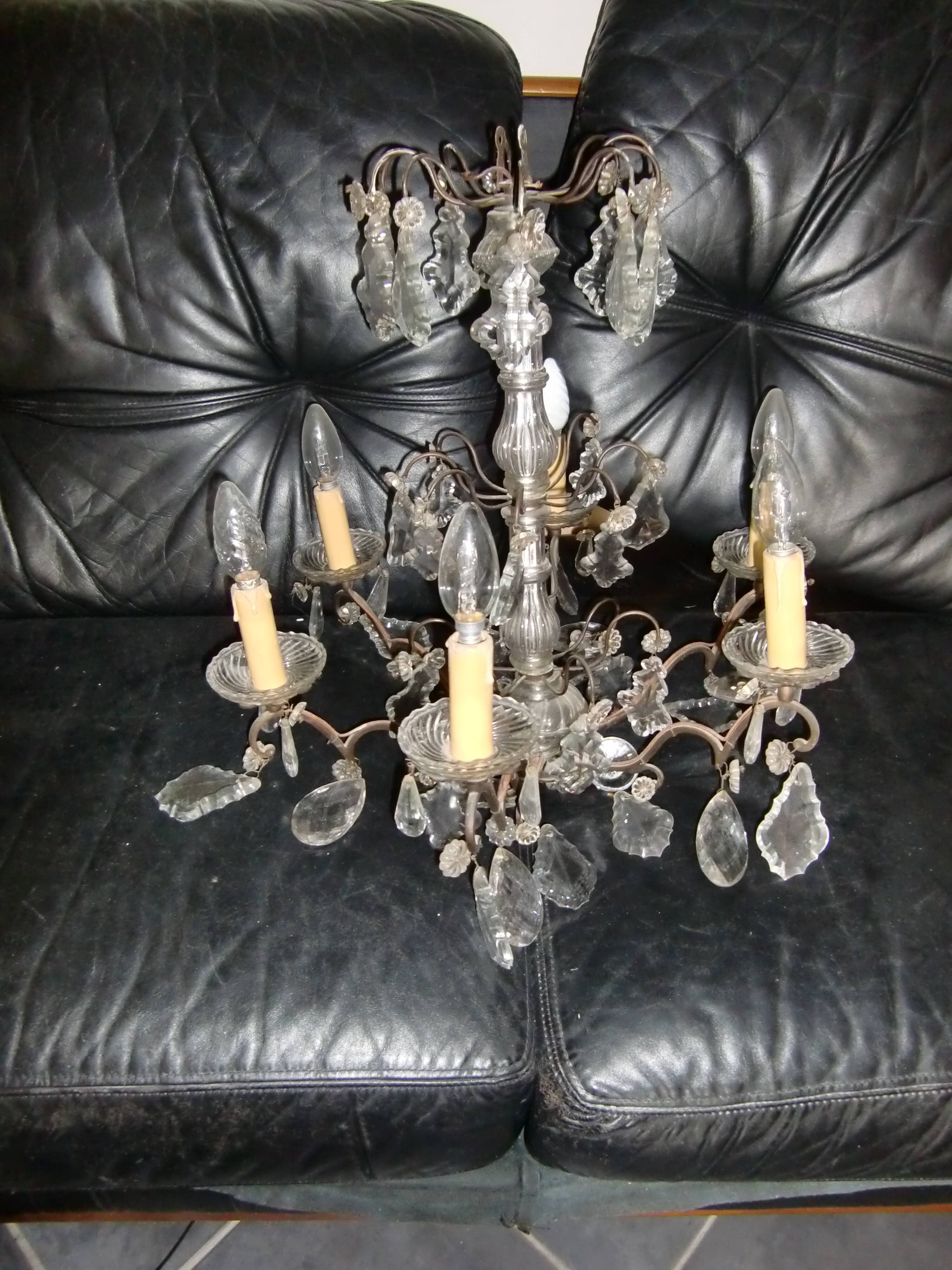 Lustre en cristal blanc