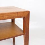 Ensemble de 2 tables d'appoint avec étagère en teck par Severin Hansen pour Haslev Furniture des années 1960