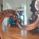 Louis XV style chair with asymmetrical carved wooden back