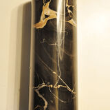 Black marble roller vase