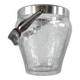 Vintage glass and stainless steel ice bucket - Demeyere (1960s)