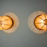 Pair of “cocoon” wall lights, Italy, 1970