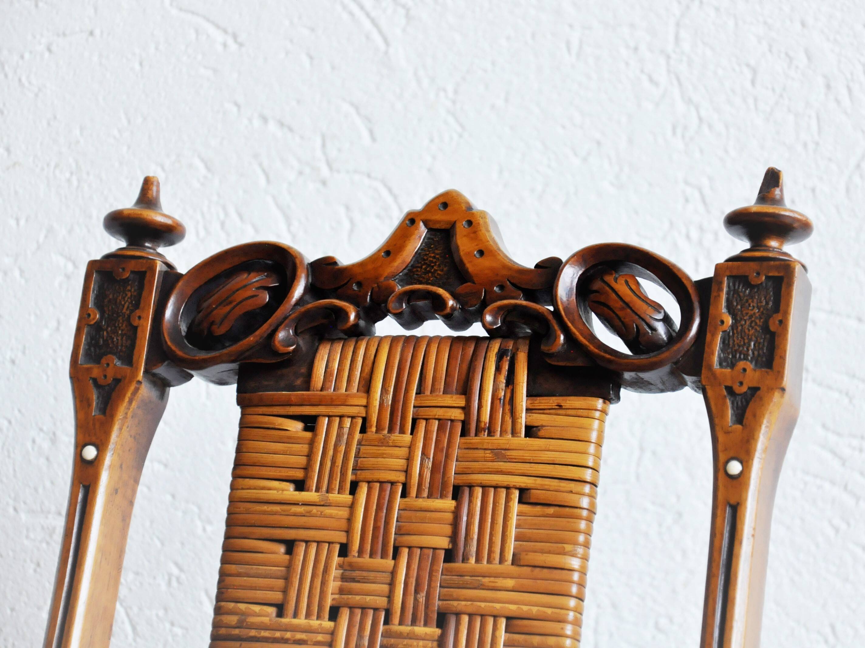 Antique rattan chair