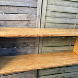 1960s solid oak wall shelf