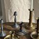 Pair of small fine candlesticks in tin H15.5