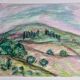 Oil pastel, notebook of a traveler in Tuscany 12, 31 x 24 cm