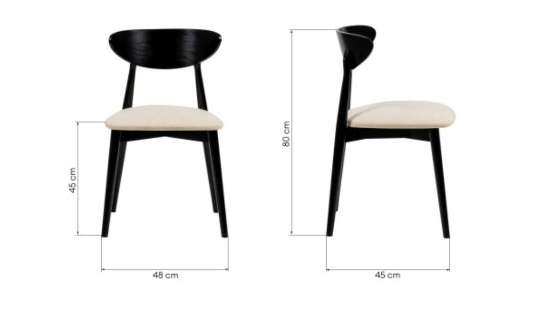 Ensemble de 6 chaises de salle à manger modernes, avec chaises de bureau en tissu bouclé blanc, chaises en bois de hêtre