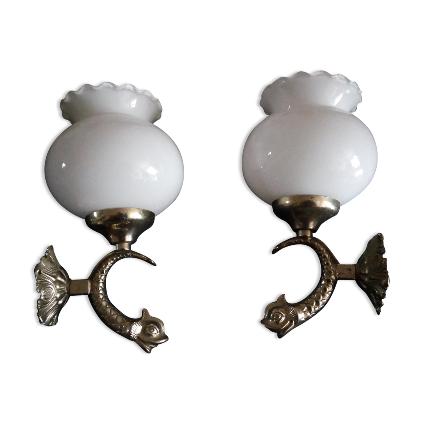 Pair of fish wall light