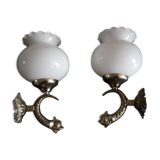 Pair of fish wall light