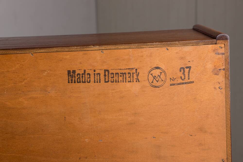 Danish Teak Secretary Desk Model 37 by Arne Wahl Iversen for Vinde Mobelfabrik 1960.