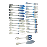 Silver metal fish service 26 pieces