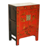 Antique Chinese hand-lacquered side table, large sideboard.