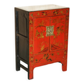 Antique Chinese hand-lacquered side table, large sideboard.