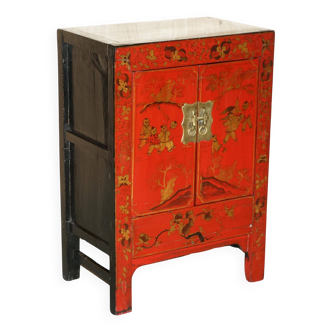 Antique Chinese hand-lacquered side table, large sideboard.