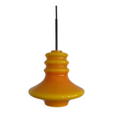 Orange glass ceiling light from Doria, Germany, 1960s.