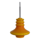 Orange glass ceiling light from Doria, Germany, 1960s.
