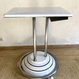 Antique cast iron and enamelled metal table, circa 1950