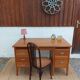 solid wood desk, 1970s
