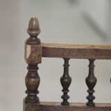 Pair of wooden caned chairs