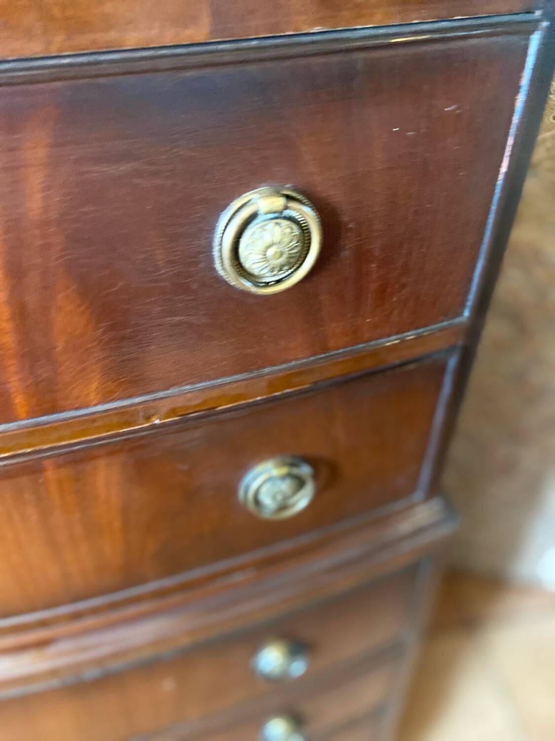 Large English chest of drawers - mahogany