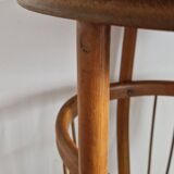 Rattan worker pedestal table from the 1950s