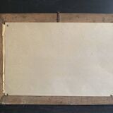 19th century Parisian salon, large original framed drawing