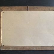 Salon parisien du 19e siècle, grand dessin original encadré