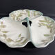 Faiencerie de Saint-Clément - Service dish "called beggar" - Art Deco - Earthenware - Mistletoe décor