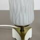 Set of 2 "cone" glass and brass table light, italy 1950s