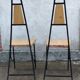 Series of 4 vintage industrial style chairs
