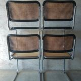 Set of 4 vintage Cesca B32 Marcel Breuer chairs