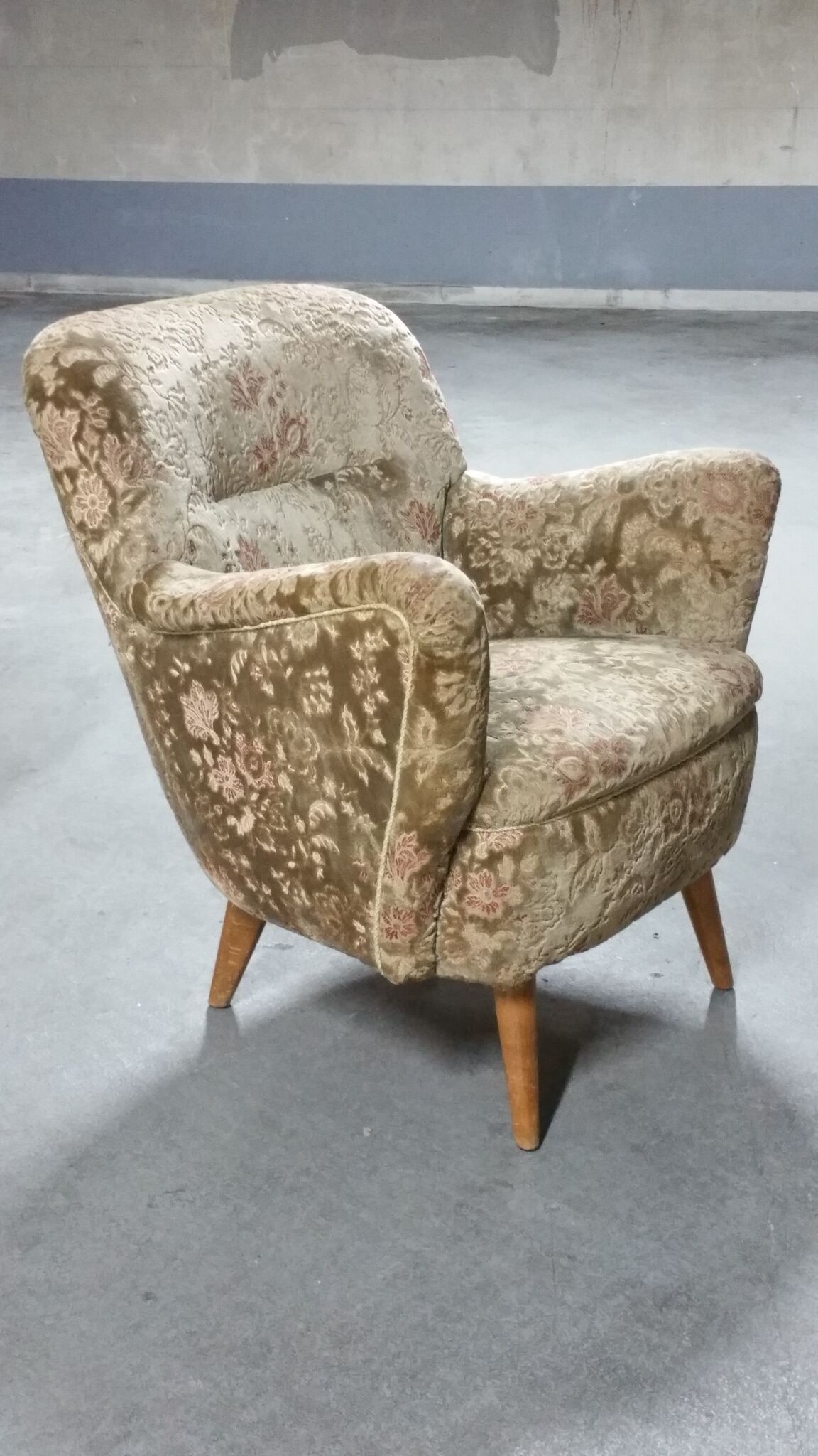 Pair of armchairs flower 50s