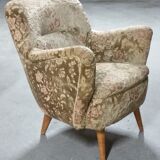 Pair of armchairs flower 50s