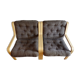 Paire de fauteuils scandinaves en bois cintré