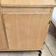 Renovated vintage asymmetrical oak wardrobe