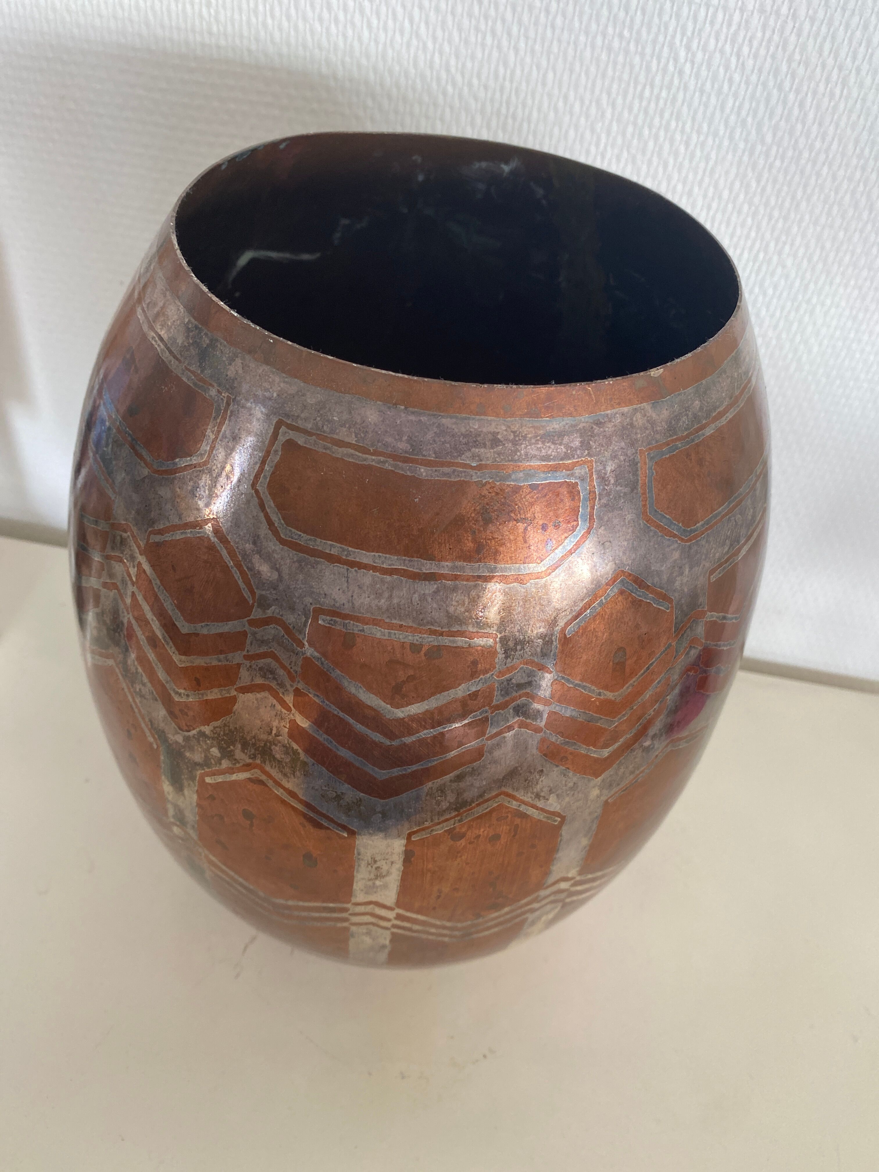 Antique copper vase